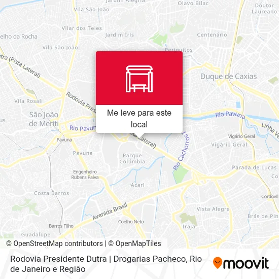 Rodovia Presidente Dutra | Drogarias Pacheco mapa