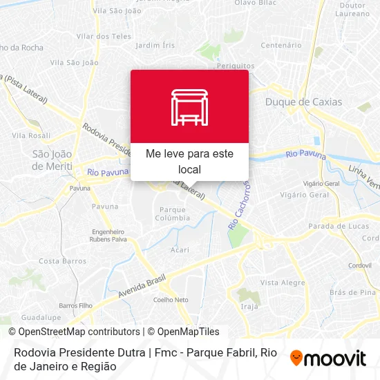 Rodovia Presidente Dutra | Fmc - Parque Fabril mapa