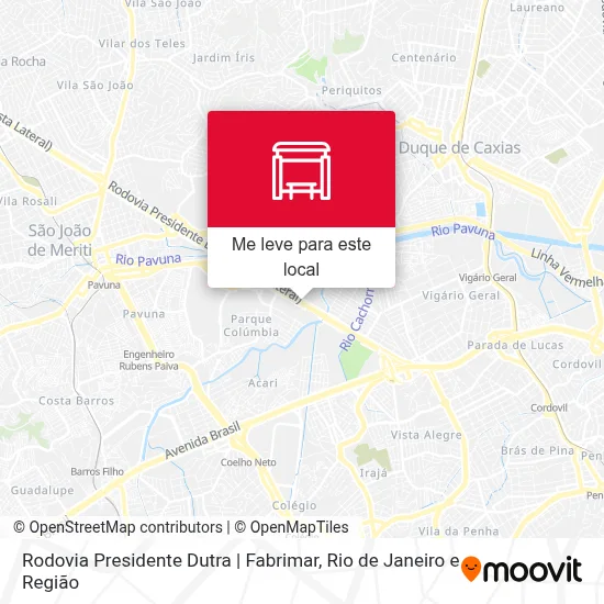 Rodovia Presidente Dutra | Fabrimar mapa