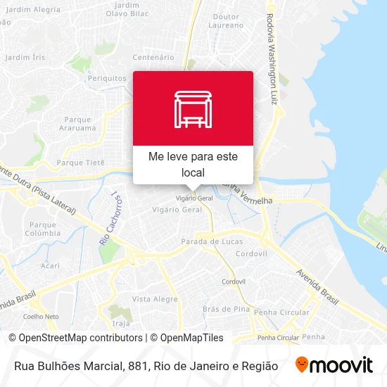Rua Bulhões Marcial, 881 mapa