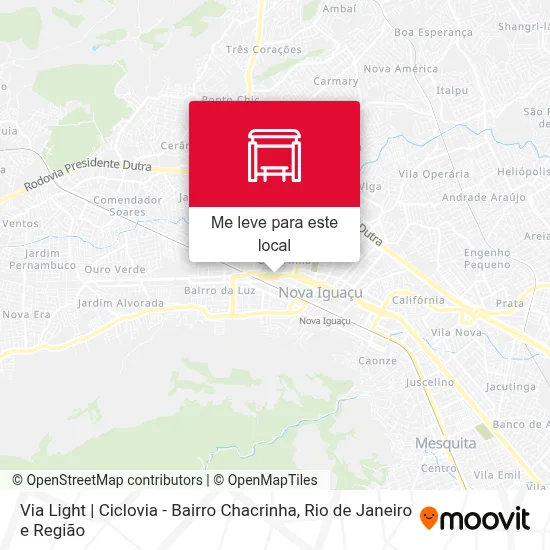 Via Light | Ciclovia - Bairro Chacrinha mapa