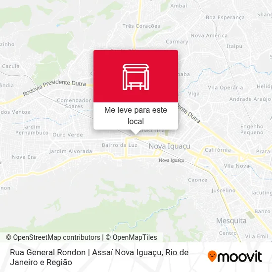 Rua General Rondon | Assaí Nova Iguaçu mapa