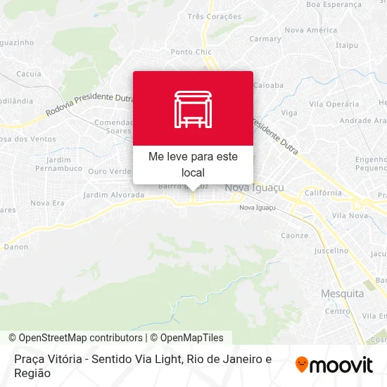 Praça Vitória - Sentido Via Light mapa