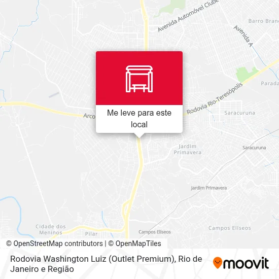 Rodovia Washington Luiz (Outlet Premium) mapa