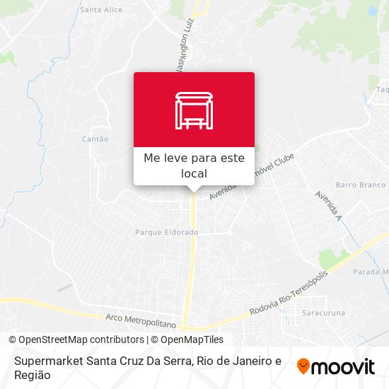 Supermarket Santa Cruz Da Serra mapa