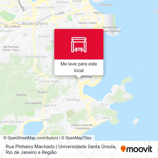 Rua Pinheiro Machado | Universidade Santa Úrsula mapa