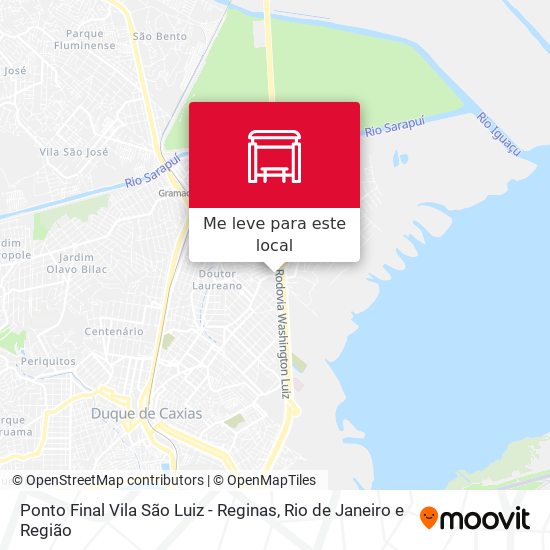 Ponto Final Vila São Luiz - Reginas mapa