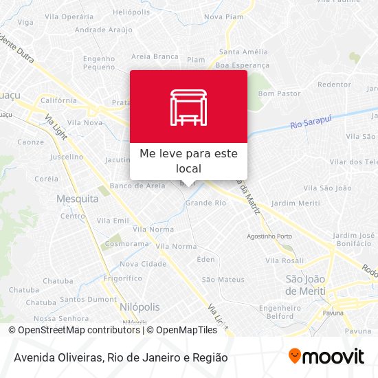 Avenida Oliveiras mapa