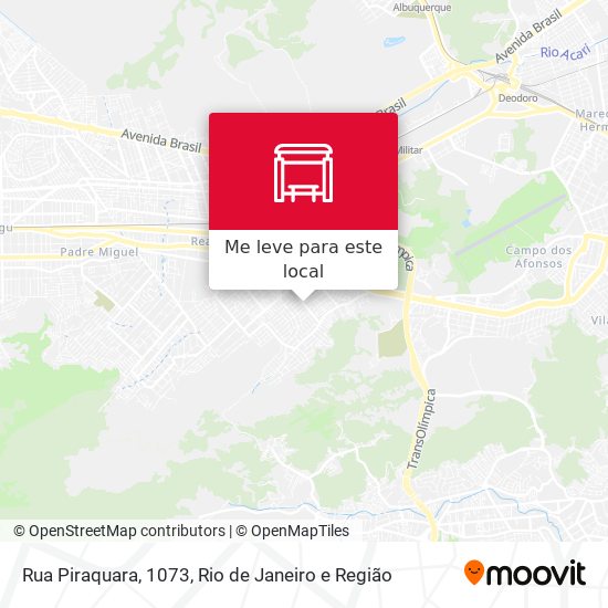 Rua Piraquara, 1073 mapa