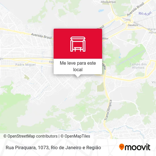 Rua Piraquara, 1073 mapa