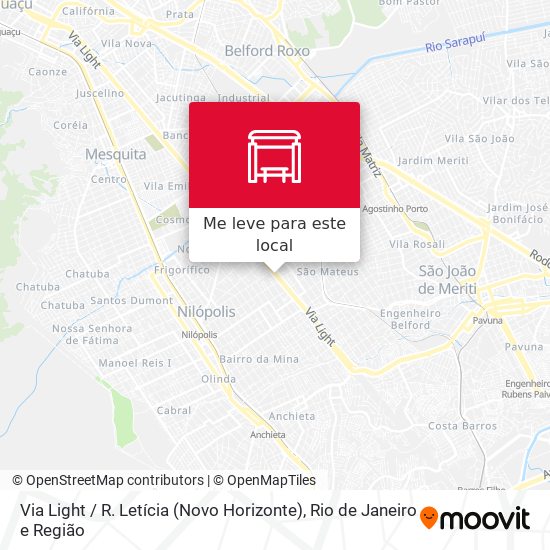 Via Light / R. Letícia (Novo Horizonte) mapa