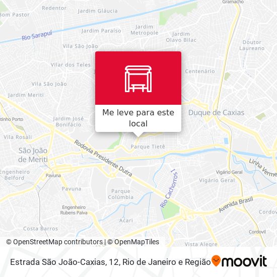 Estrada São João-Caxias, 12 mapa