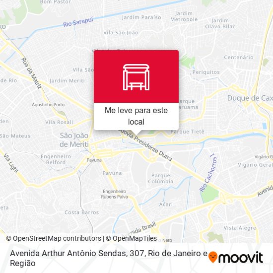 Avenida Arthur Antônio Sendas, 307 mapa