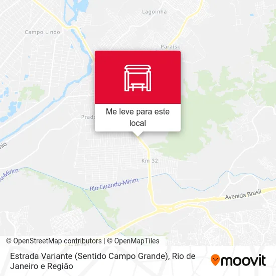 Estrada Variante (Sentido Campo Grande) mapa