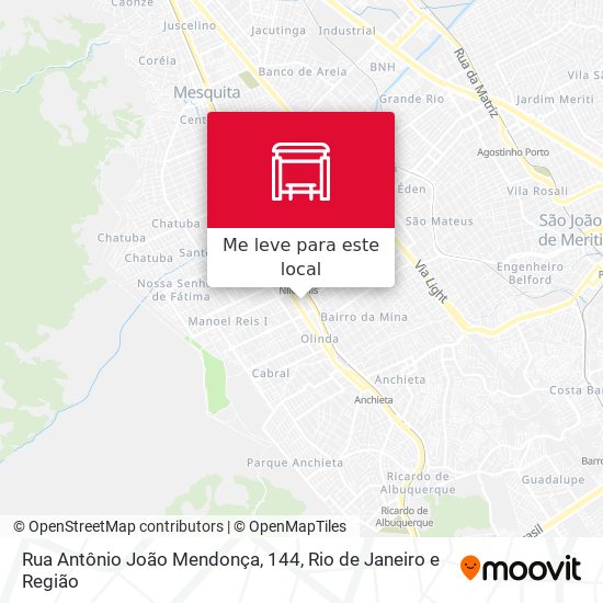 Rua Antônio João Mendonça, 144 mapa