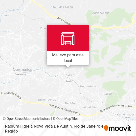 Radium | Igreja Nova Vida De Austin mapa