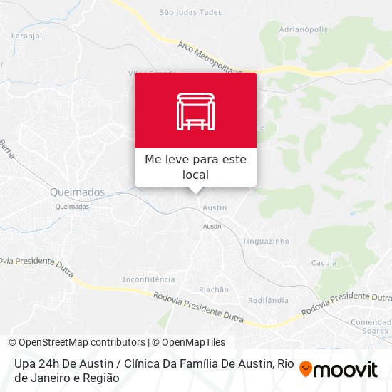 Upa 24h De Austin / Clínica Da Família De Austin mapa