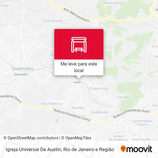 Igreja Universal De Austin mapa