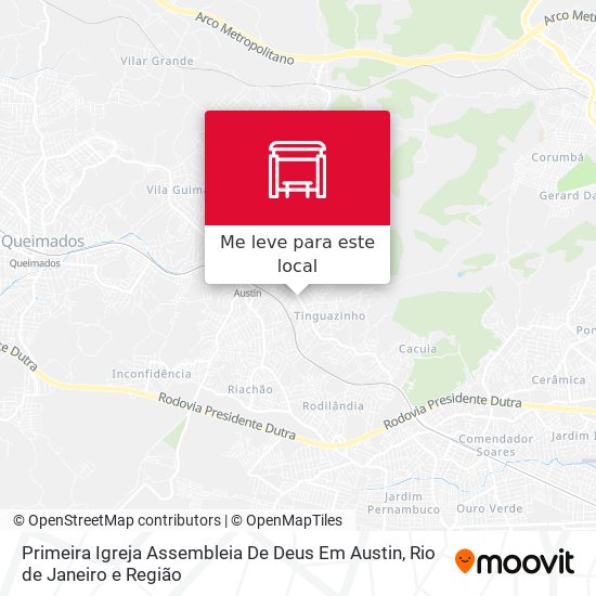 Primeira Igreja Assembleia De Deus Em Austin mapa