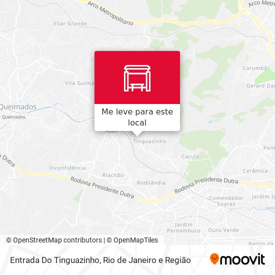 Entrada Do Tinguazinho mapa