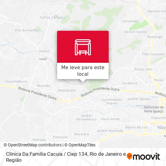 Clínica Da Família Cacuia / Ciep 134 mapa