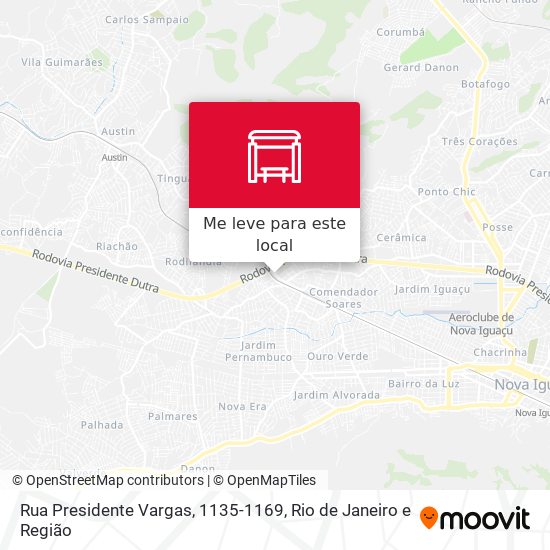 Rua Presidente Vargas, 1135-1169 mapa