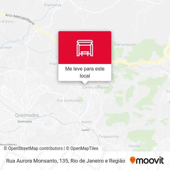 Rua Aurora Monsanto, 135 mapa