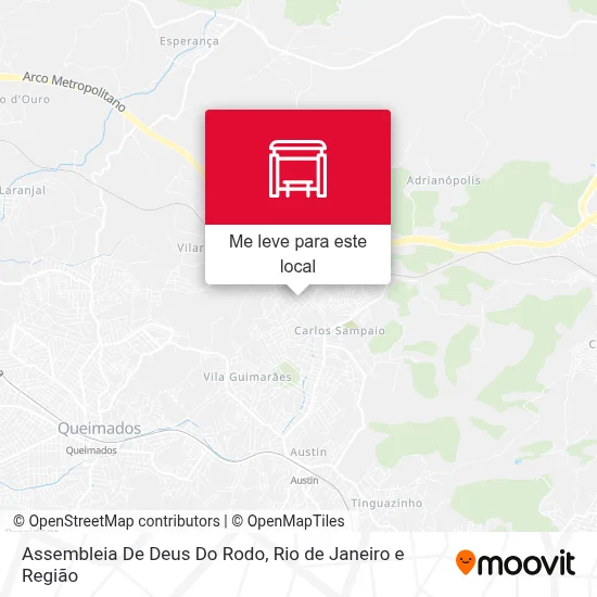 Assembleia De Deus Do Rodo mapa