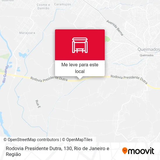 Rodovia Presidente Dutra, 130 mapa