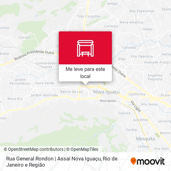 Rua General Rondon | Assaí Nova Iguaçu mapa