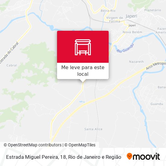 Estrada Miguel Pereira, 18 mapa