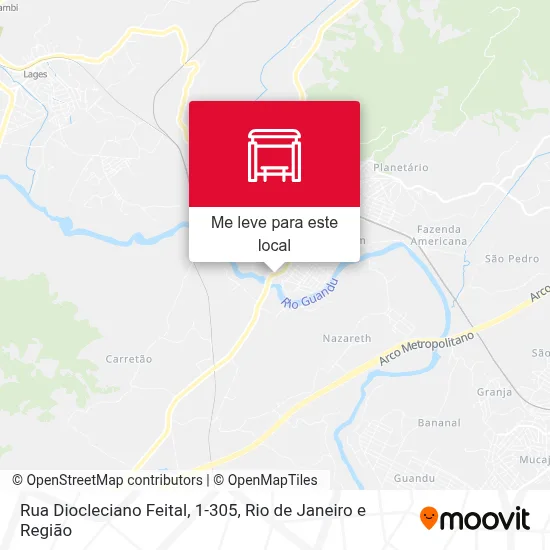 Rua Diocleciano Feital, 1-305 mapa
