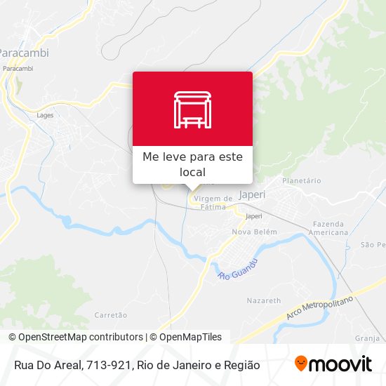 Rua Do Areal, 713-921 mapa