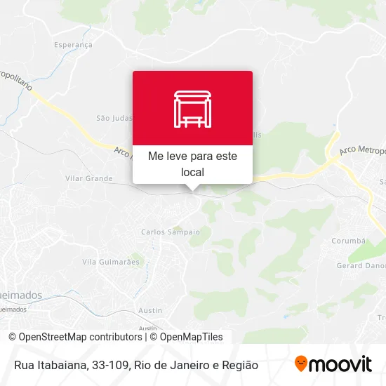 Rua Itabaiana, 33-109 mapa