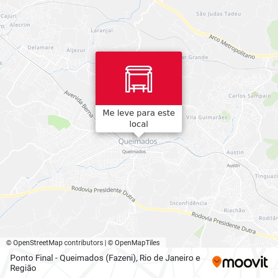 Ponto Final - Queimados (Fazeni) mapa