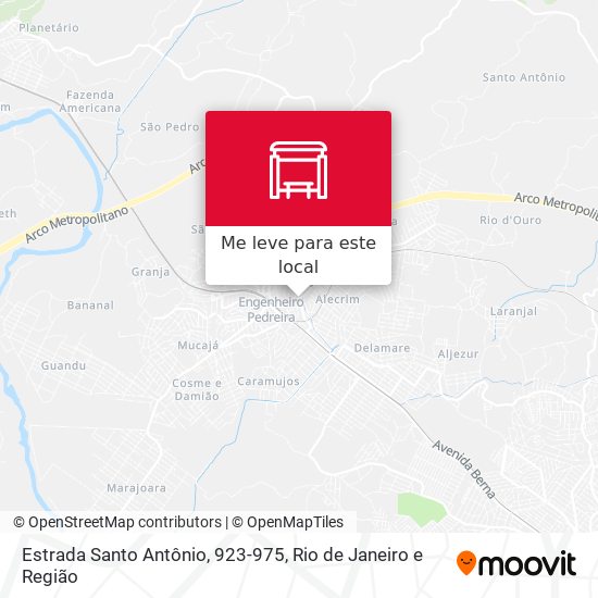 Estrada Santo Antônio, 923-975 mapa