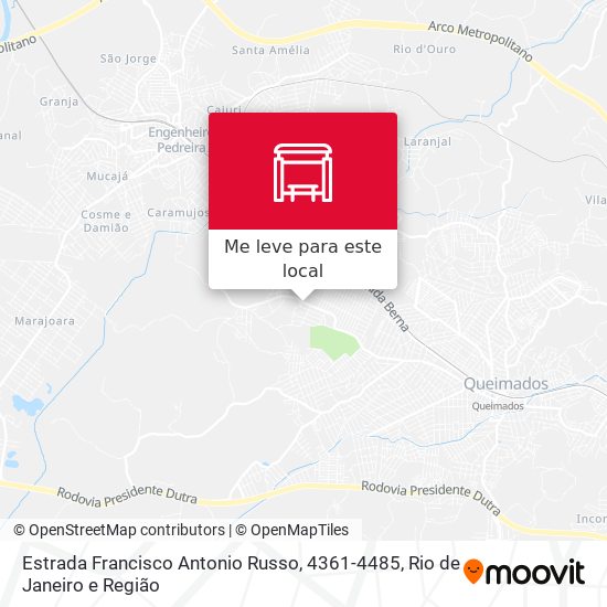 Estrada Francisco Antonio Russo, 4361-4485 mapa