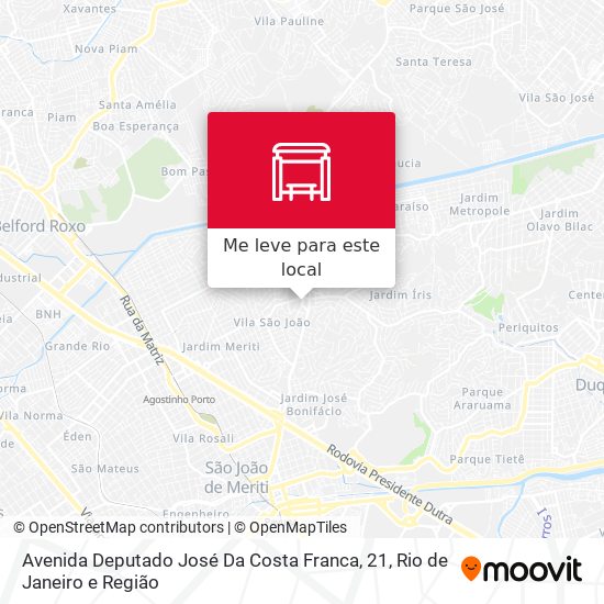 Avenida Deputado José Da Costa Franca, 21 mapa