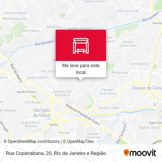 Rua Copacabana, 20 mapa