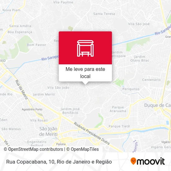 Rua Copacabana, 10 mapa