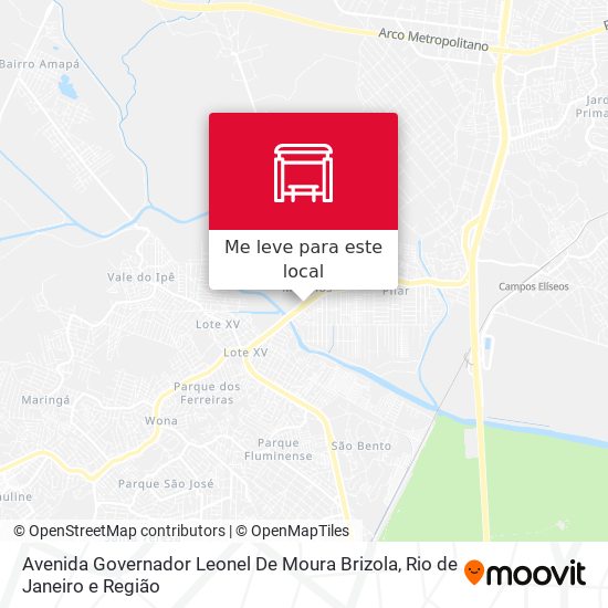 Avenida Governador Leonel De Moura Brizola mapa
