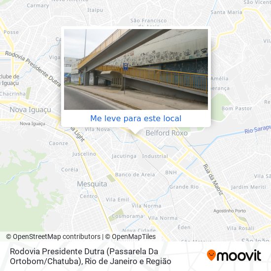 Rodovia Presidente Dutra (Passarela Da Ortobom / Chatuba) mapa
