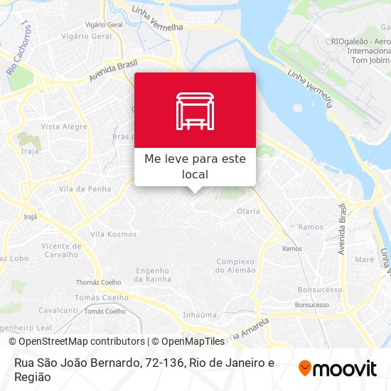 Rua São João Bernardo, 72-136 mapa