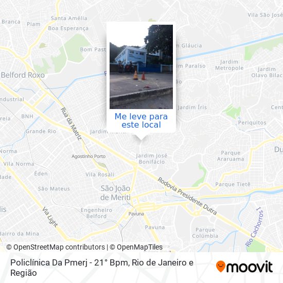 Policlínica Da Pmerj - 21° Bpm mapa