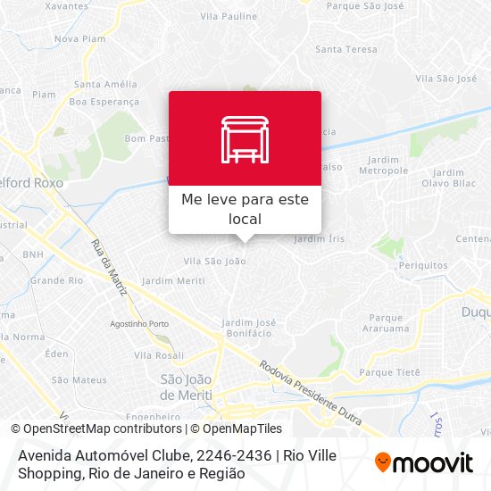 Avenida Automóvel Clube, 2246-2436 | Rio Ville Shopping mapa