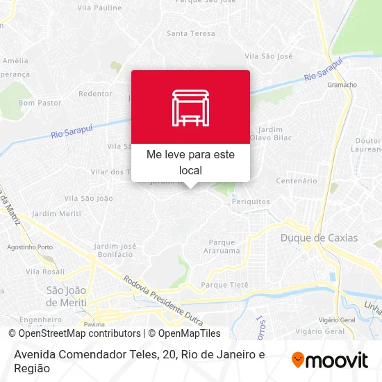 Avenida Comendador Teles, 20 mapa