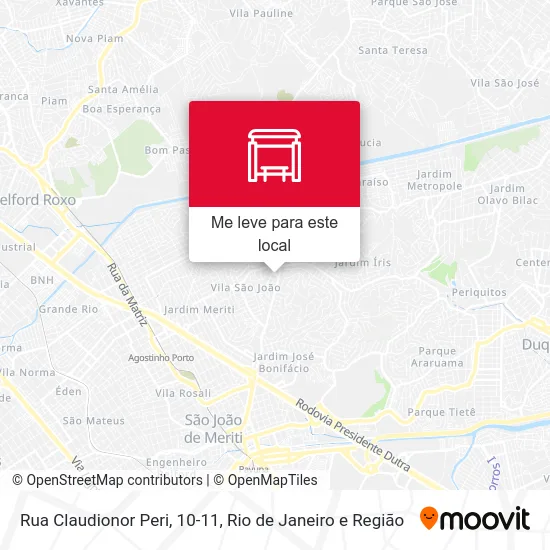 Rua Claudionor Peri, 10-11 mapa