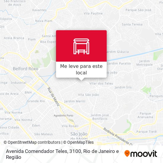 Avenida Comendador Teles, 3100 mapa