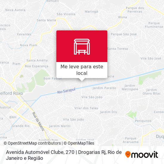 Avenida Automóvel Clube, 270 | Drogarias Rj mapa