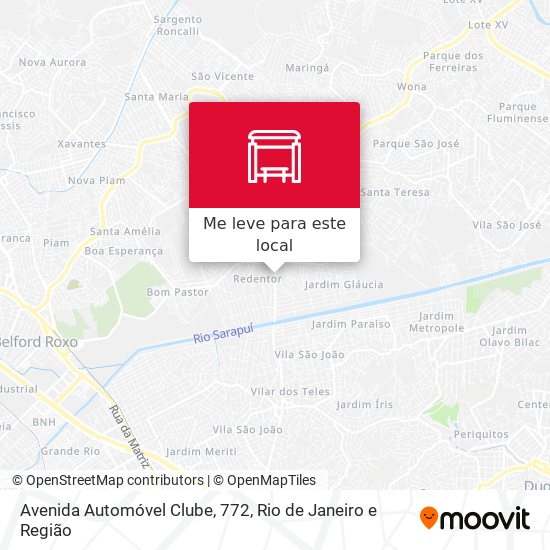 Avenida Automóvel Clube, 772 mapa